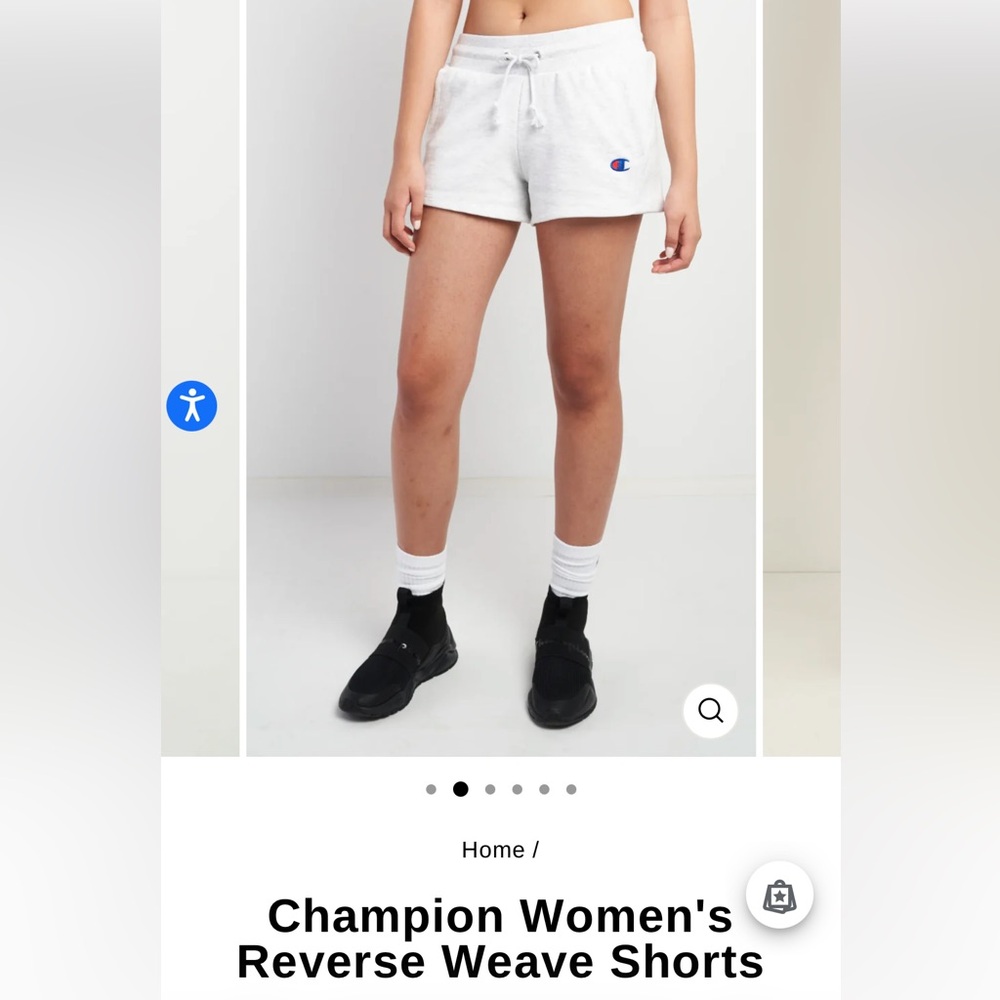 Champion Women's Reverse Weave White Shorts